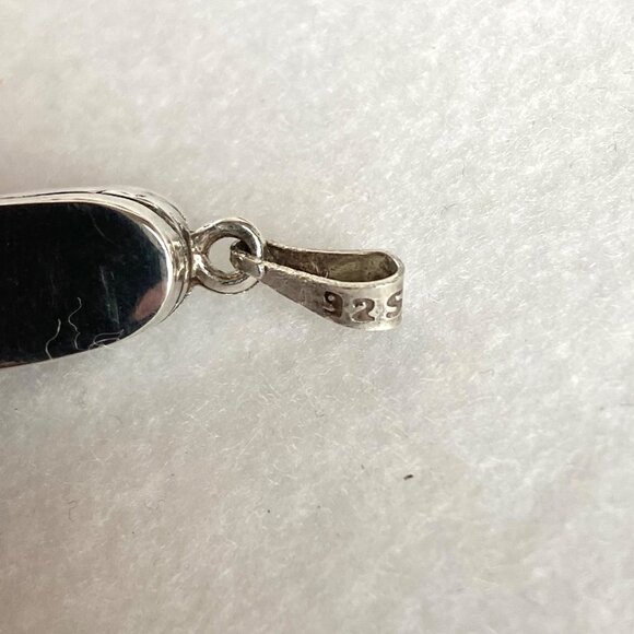 VTG Sterling Silver 925 Blank Engraveable Unisex Baby Shoe Pendant Charm - Picture 8 of 16